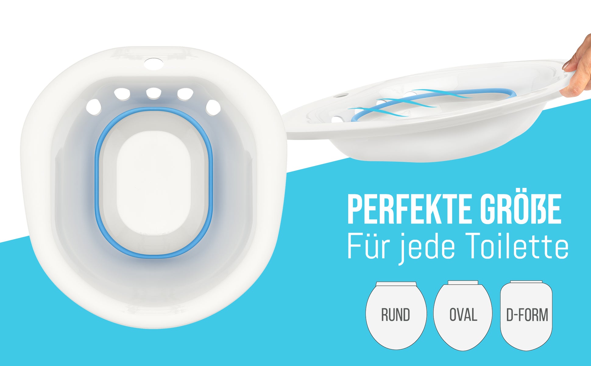Premium Sitzbadewanne für Toilette – Bidet Einsatz für Sitzbad, Komfort & Hygiene für Schwangerschaft & empfindliche Haut