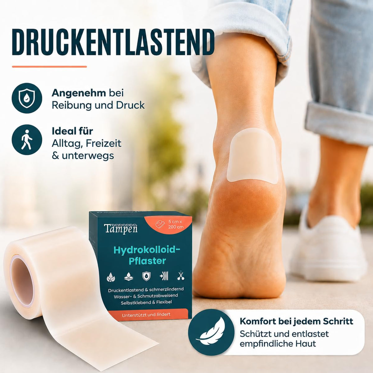 TAMPEN Hydrokolloidpflaster Rolle