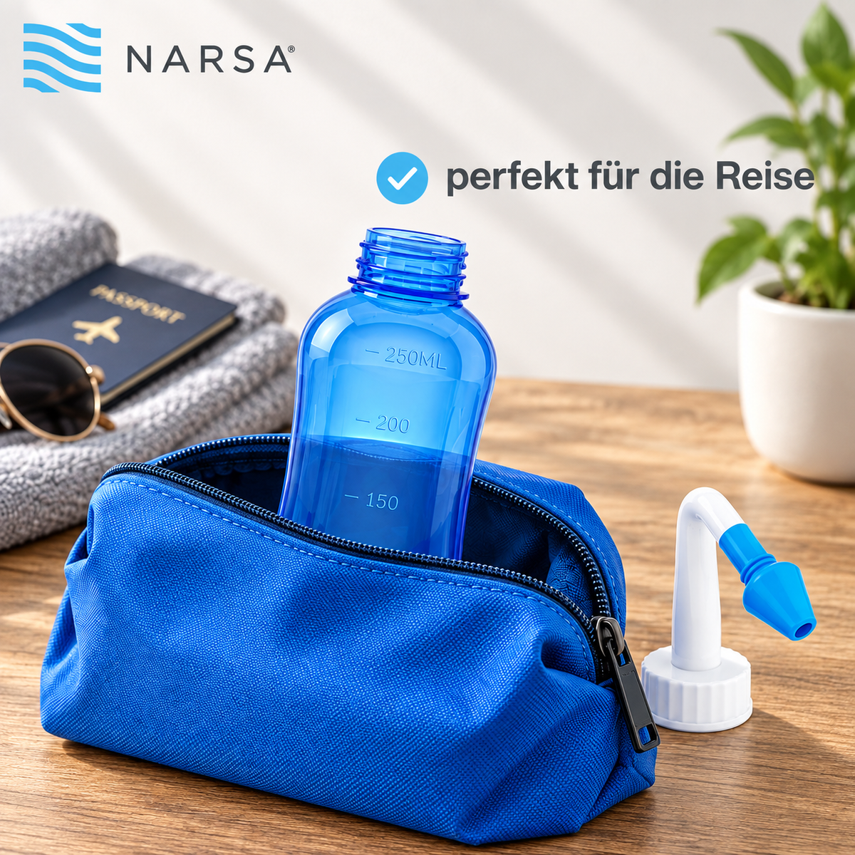 NARSA Nasenspülset mit 30 Spülsalz-Sticks