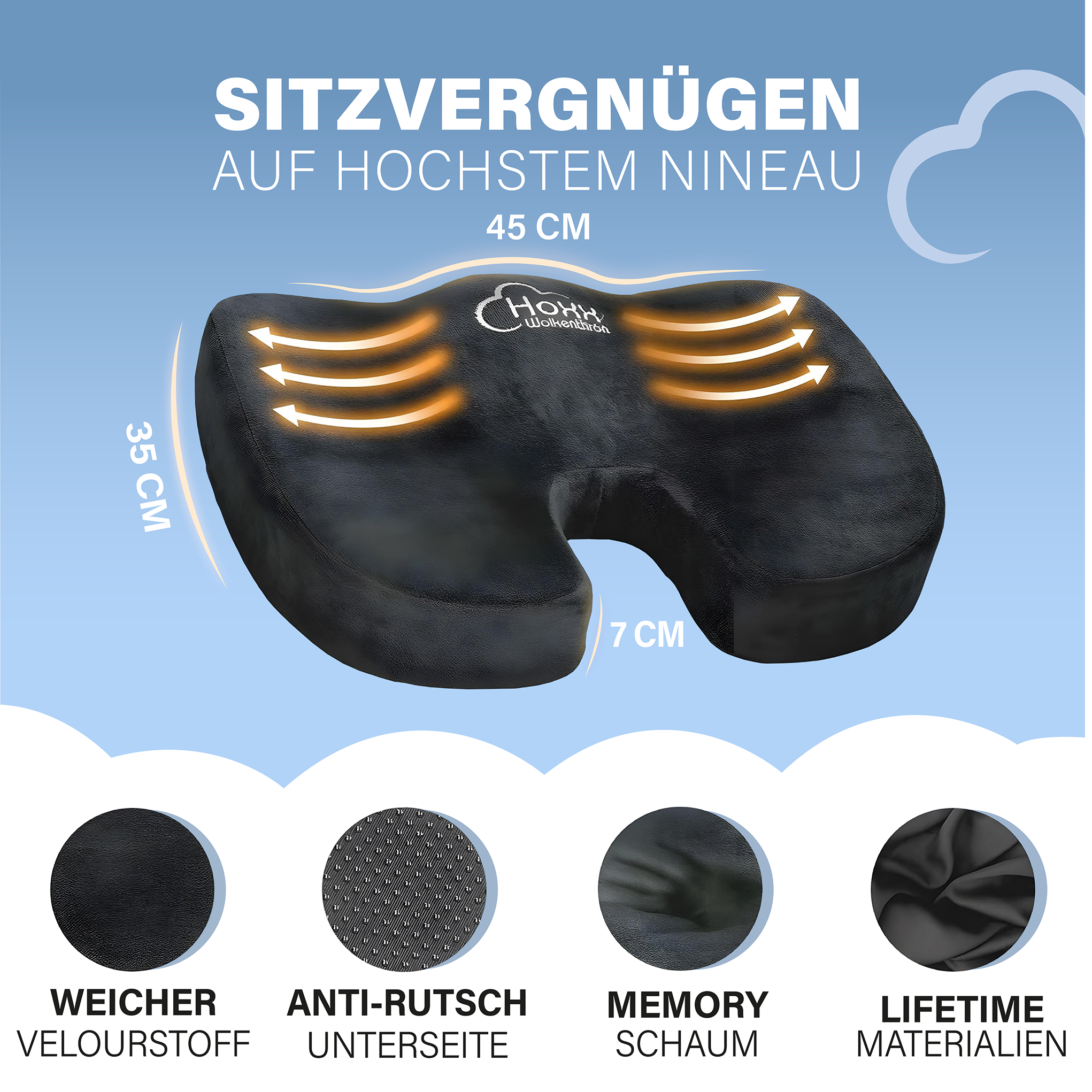 Hoxx Wolkenthron schwarz
